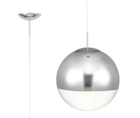 D0653  Miranda 40cm Glass Pendant 1 Light Polished Chrome